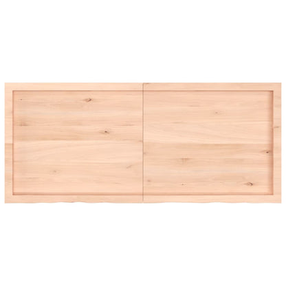 Ripiano A Parete 100X60X(2-6) Cm Massello Rovere Non Trattato Naturale