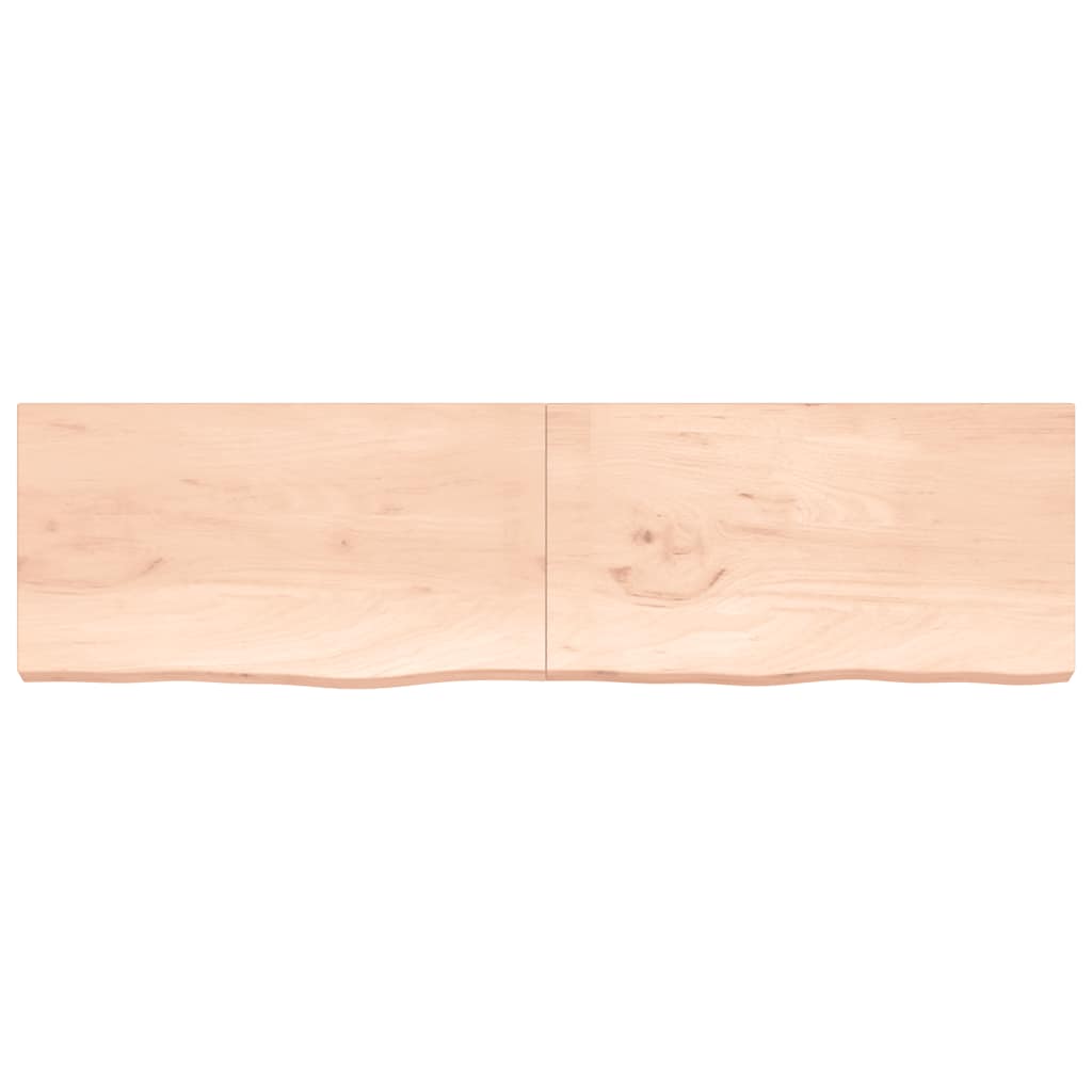 Ripiano A Parete 100X60X(2-6) Cm Massello Rovere Non Trattato Naturale