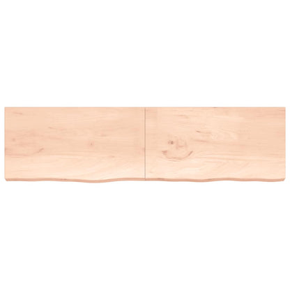 Ripiano A Parete 100X60X(2-6) Cm Massello Rovere Non Trattato Naturale