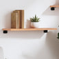 Ripiano Muro Marrone 100X30X(2-6) Cm Massello Rovere Trattato Marrone Chiaro