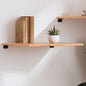 Ripiano Muro Marrone 100X30X(2-6) Cm Massello Rovere Trattato Marrone Chiaro