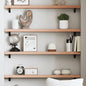 Ripiano Muro Marrone 100X30X(2-6) Cm Massello Rovere Trattato Marrone Chiaro
