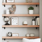 Ripiano Muro Marrone 100X30X(2-6) Cm Massello Rovere Trattato Marrone Chiaro