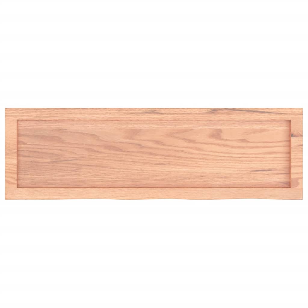 Ripiano Muro Marrone 100X30X(2-6) Cm Massello Rovere Trattato Marrone Chiaro