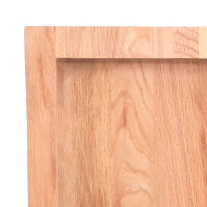 Ripiano Muro Marrone 100X30X(2-6) Cm Massello Rovere Trattato Marrone Chiaro
