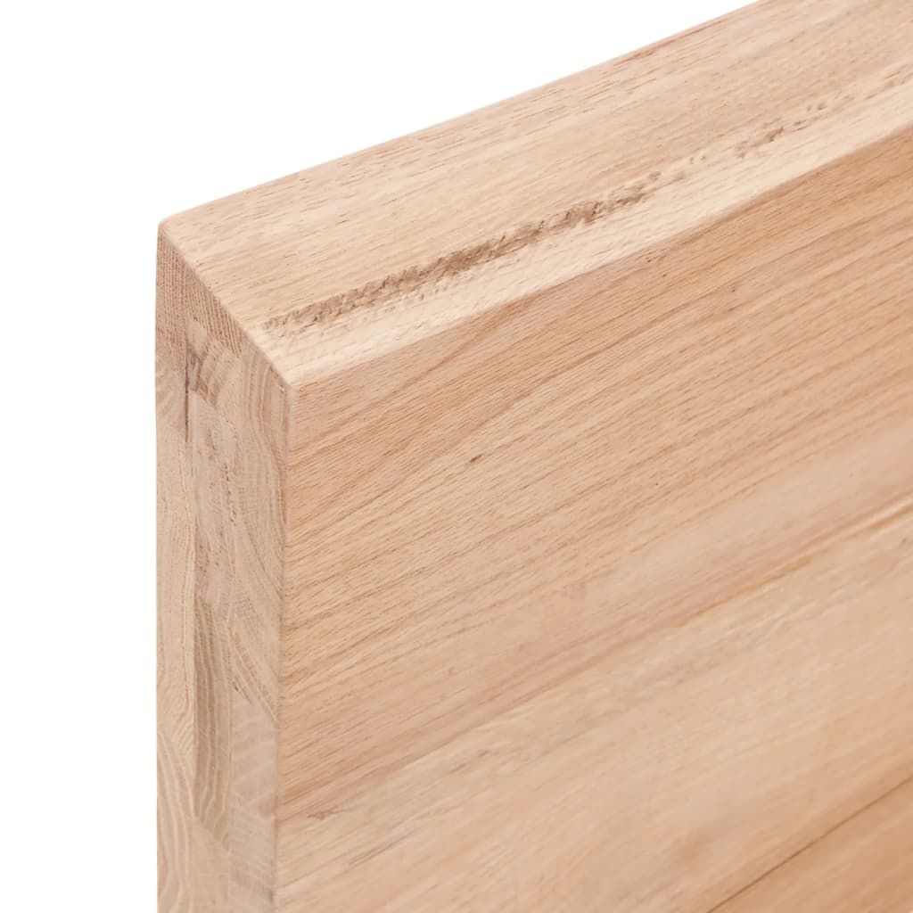 Ripiano Muro Marrone 100X30X(2-6) Cm Massello Rovere Trattato Marrone Chiaro