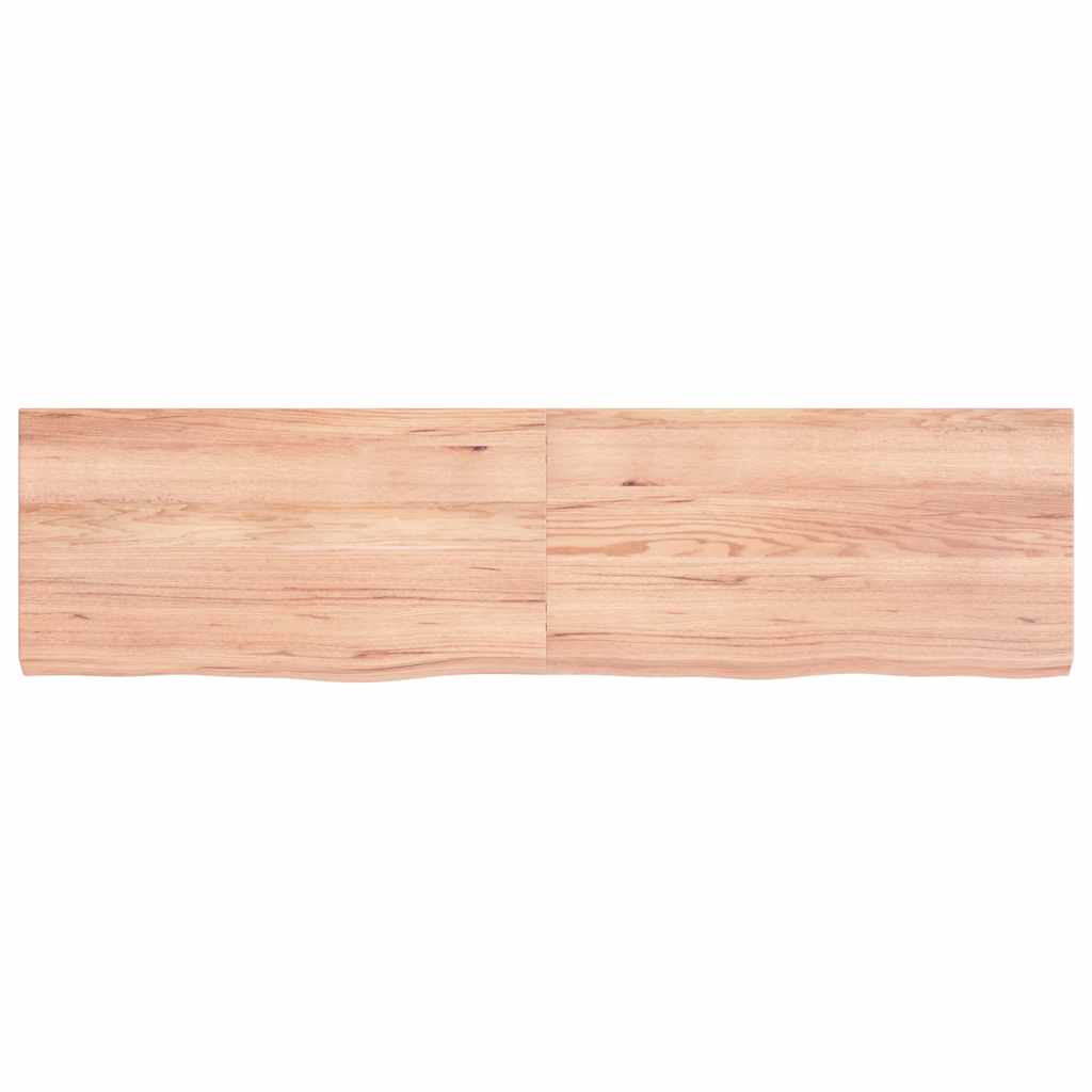 Ripiano Muro Marrone 100X30X(2-6) Cm Massello Rovere Trattato Marrone Chiaro
