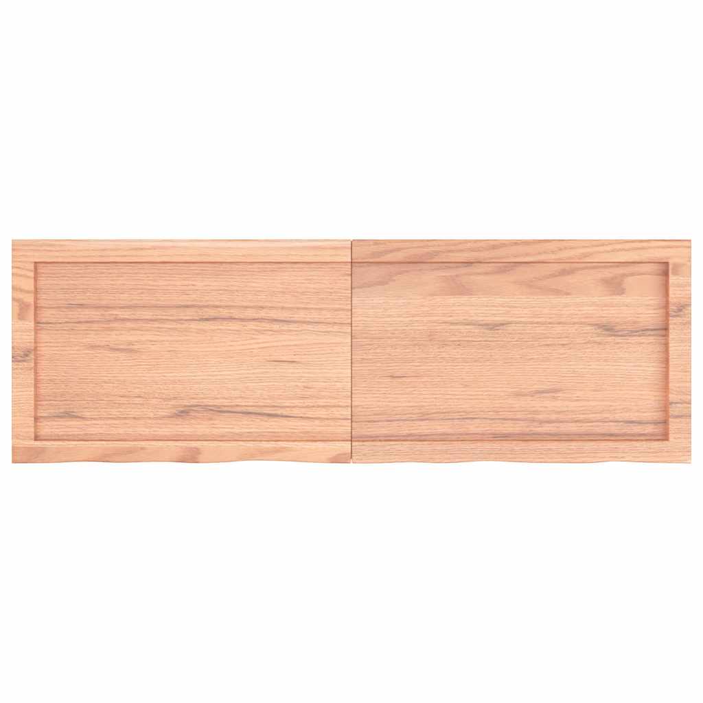 Ripiano Muro Marrone 100X30X(2-6) Cm Massello Rovere Trattato Marrone Chiaro