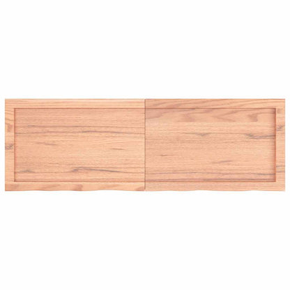 Ripiano Muro Marrone 100X30X(2-6) Cm Massello Rovere Trattato Marrone Chiaro