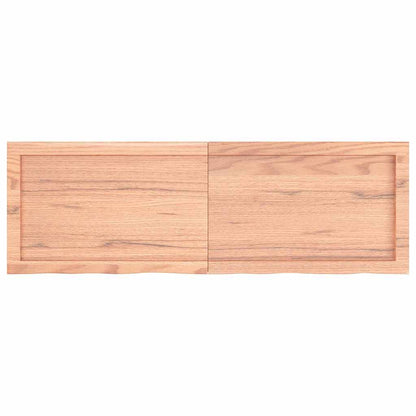 Ripiano Muro Marrone 100X30X(2-6) Cm Massello Rovere Trattato Marrone Chiaro