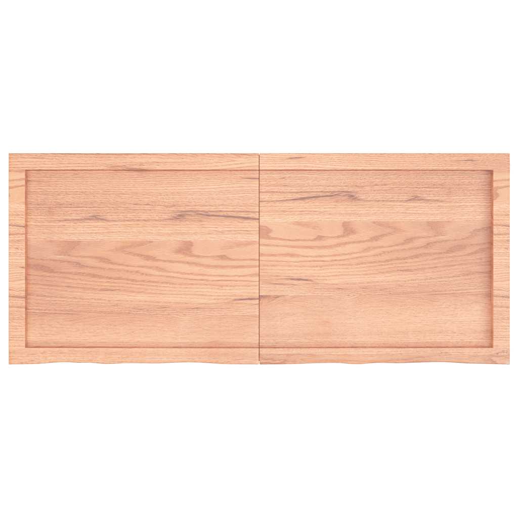 Ripiano Muro Marrone 100X30X(2-6) Cm Massello Rovere Trattato Marrone Chiaro