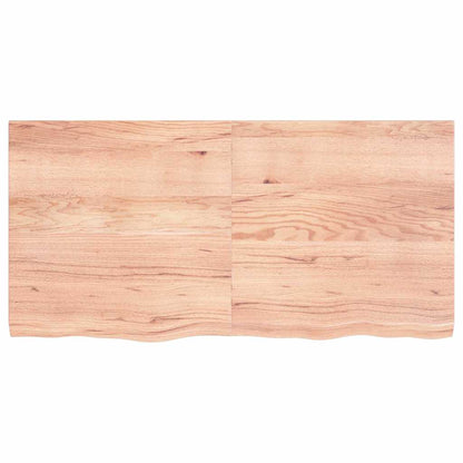 Ripiano Muro Marrone 100X30X(2-6) Cm Massello Rovere Trattato Marrone Chiaro