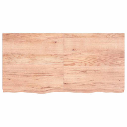 Ripiano Muro Marrone 100X30X(2-6) Cm Massello Rovere Trattato Marrone Chiaro