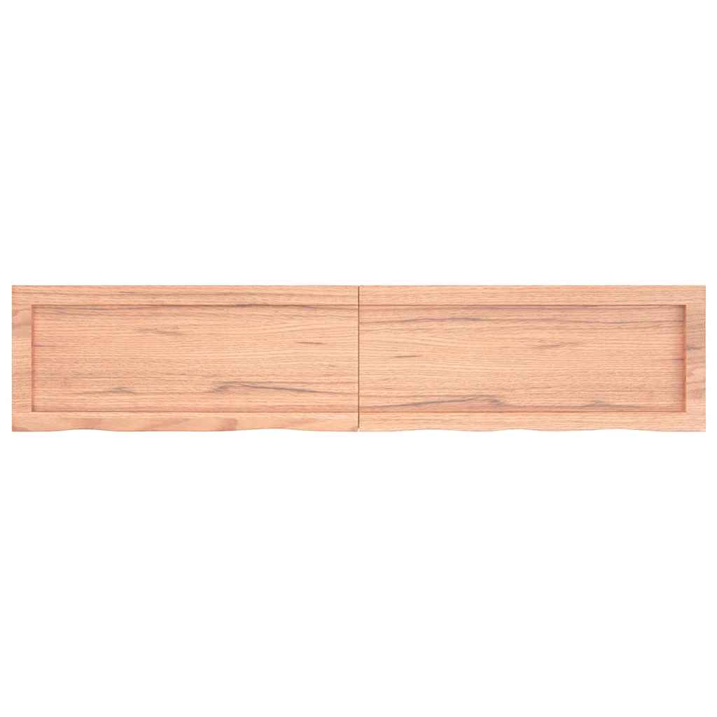 Ripiano Muro Marrone 100X30X(2-6) Cm Massello Rovere Trattato Marrone Chiaro