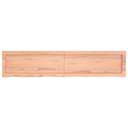 Ripiano Muro Marrone 100X30X(2-6) Cm Massello Rovere Trattato Marrone Chiaro