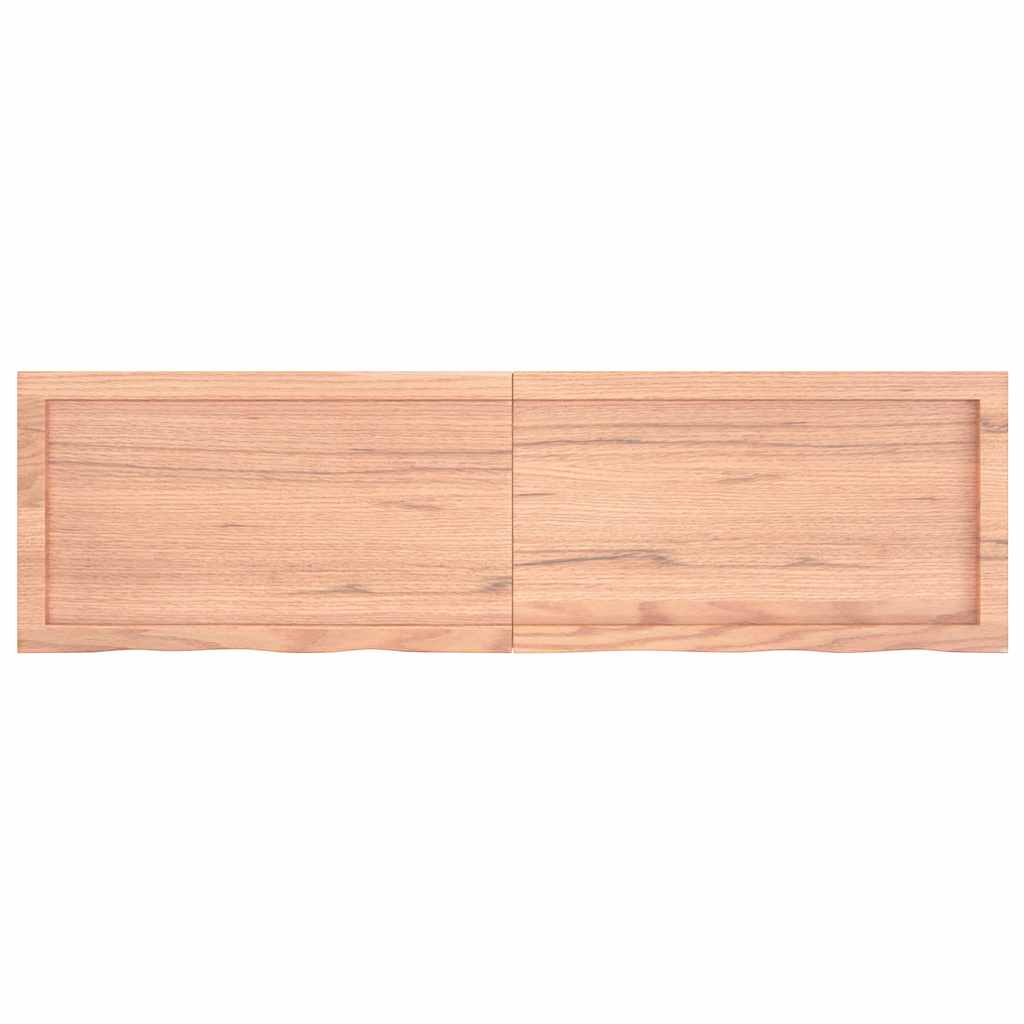 Ripiano Muro Marrone 100X30X(2-6) Cm Massello Rovere Trattato Marrone Chiaro