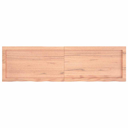 Ripiano Muro Marrone 100X30X(2-6) Cm Massello Rovere Trattato Marrone Chiaro