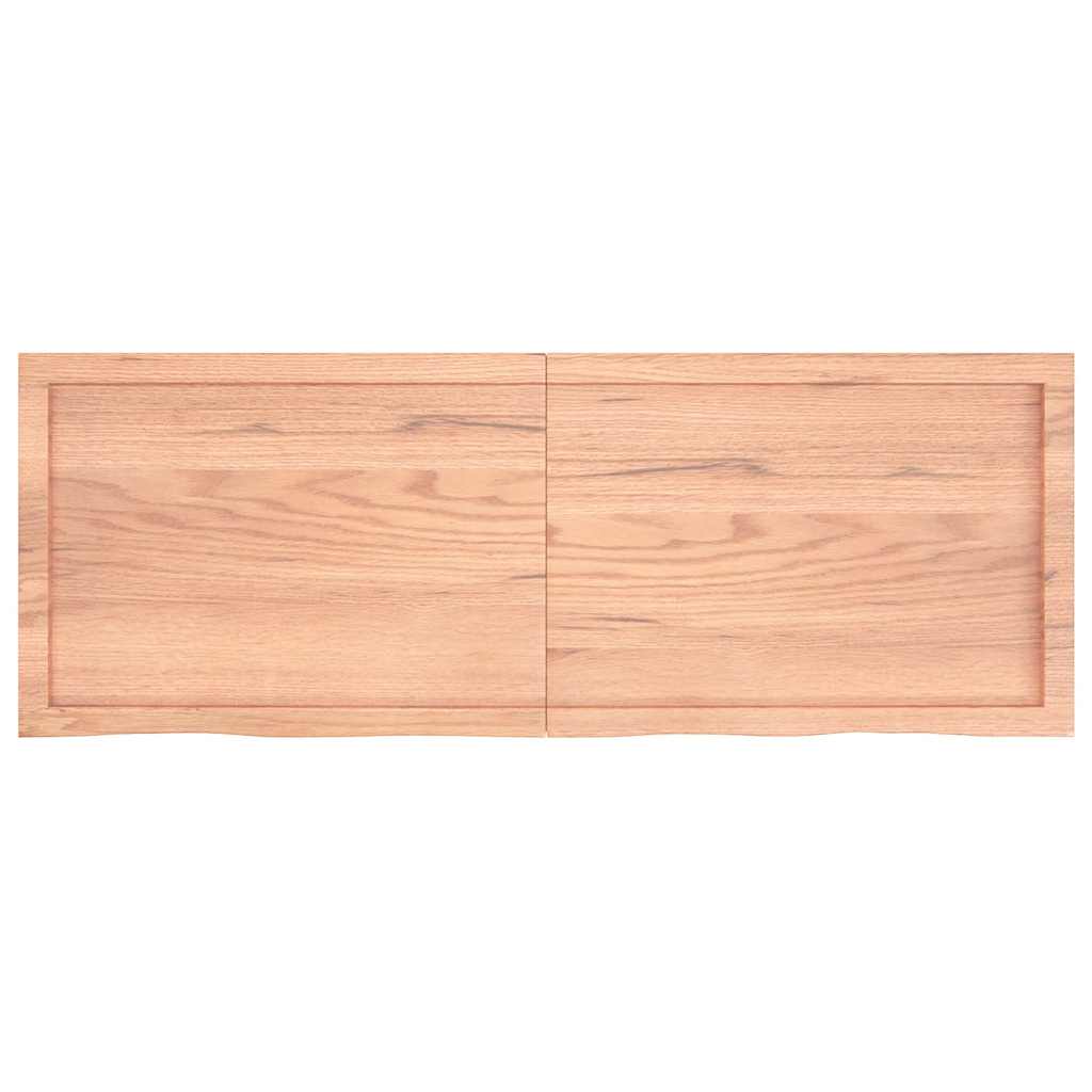 Ripiano Muro Marrone 100X30X(2-6) Cm Massello Rovere Trattato Marrone Chiaro