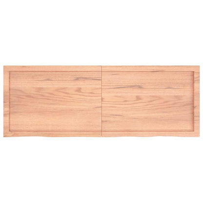 Ripiano Muro Marrone 100X30X(2-6) Cm Massello Rovere Trattato Marrone Chiaro
