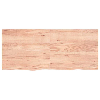Ripiano Muro Marrone 100X30X(2-6) Cm Massello Rovere Trattato Marrone Chiaro