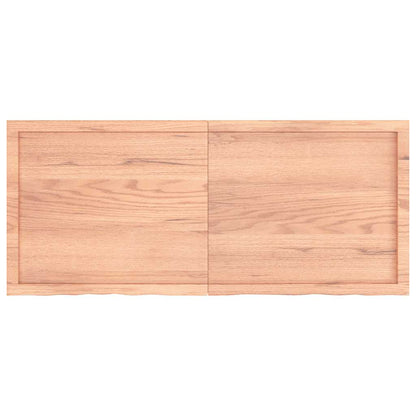 Ripiano Muro Marrone 100X30X(2-6) Cm Massello Rovere Trattato Marrone Chiaro