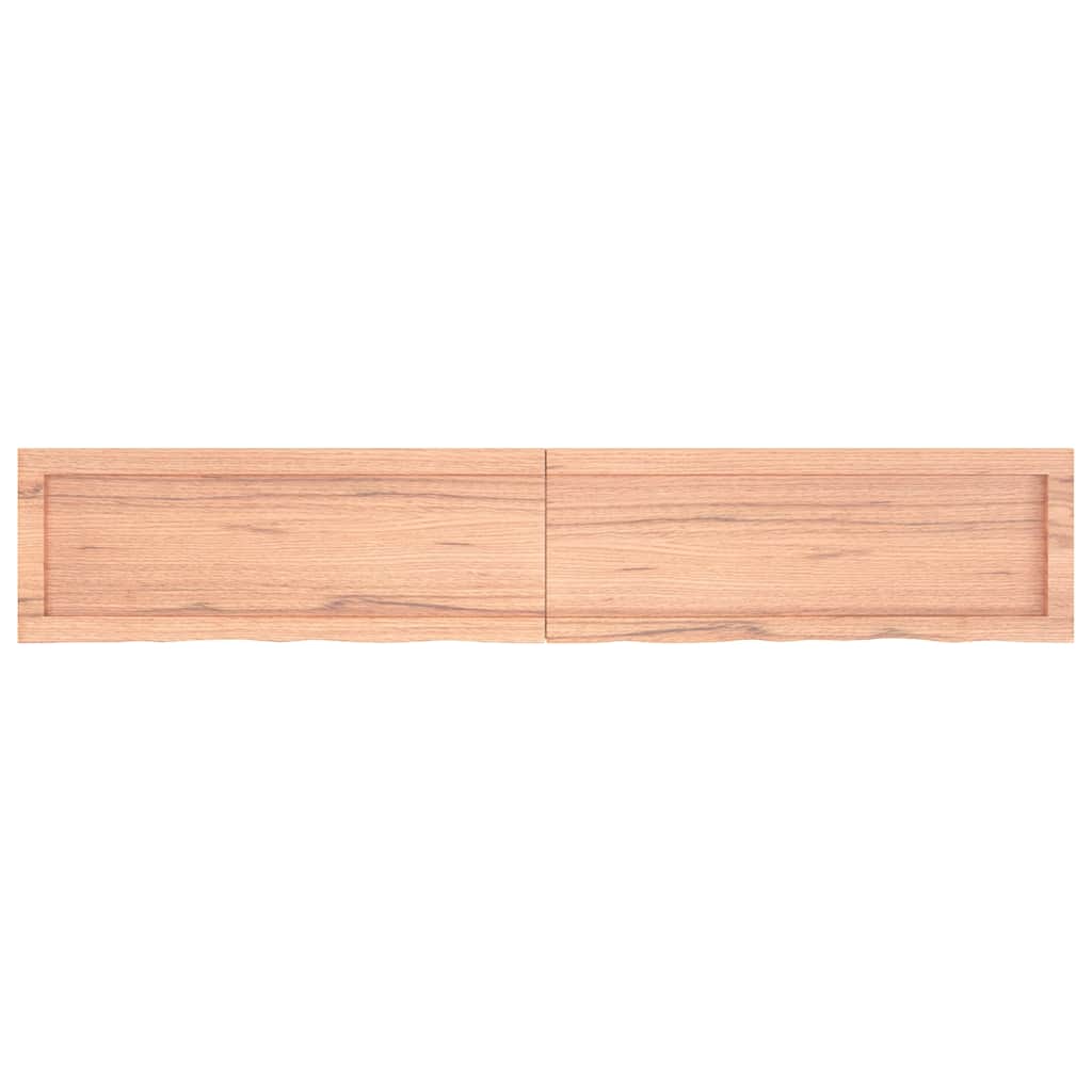 Ripiano Muro Marrone 100X30X(2-6) Cm Massello Rovere Trattato Marrone Chiaro