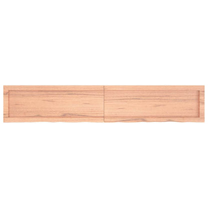 Ripiano Muro Marrone 100X30X(2-6) Cm Massello Rovere Trattato Marrone Chiaro