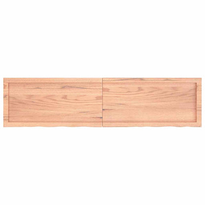 Ripiano Muro Marrone 100X30X(2-6) Cm Massello Rovere Trattato Marrone Chiaro
