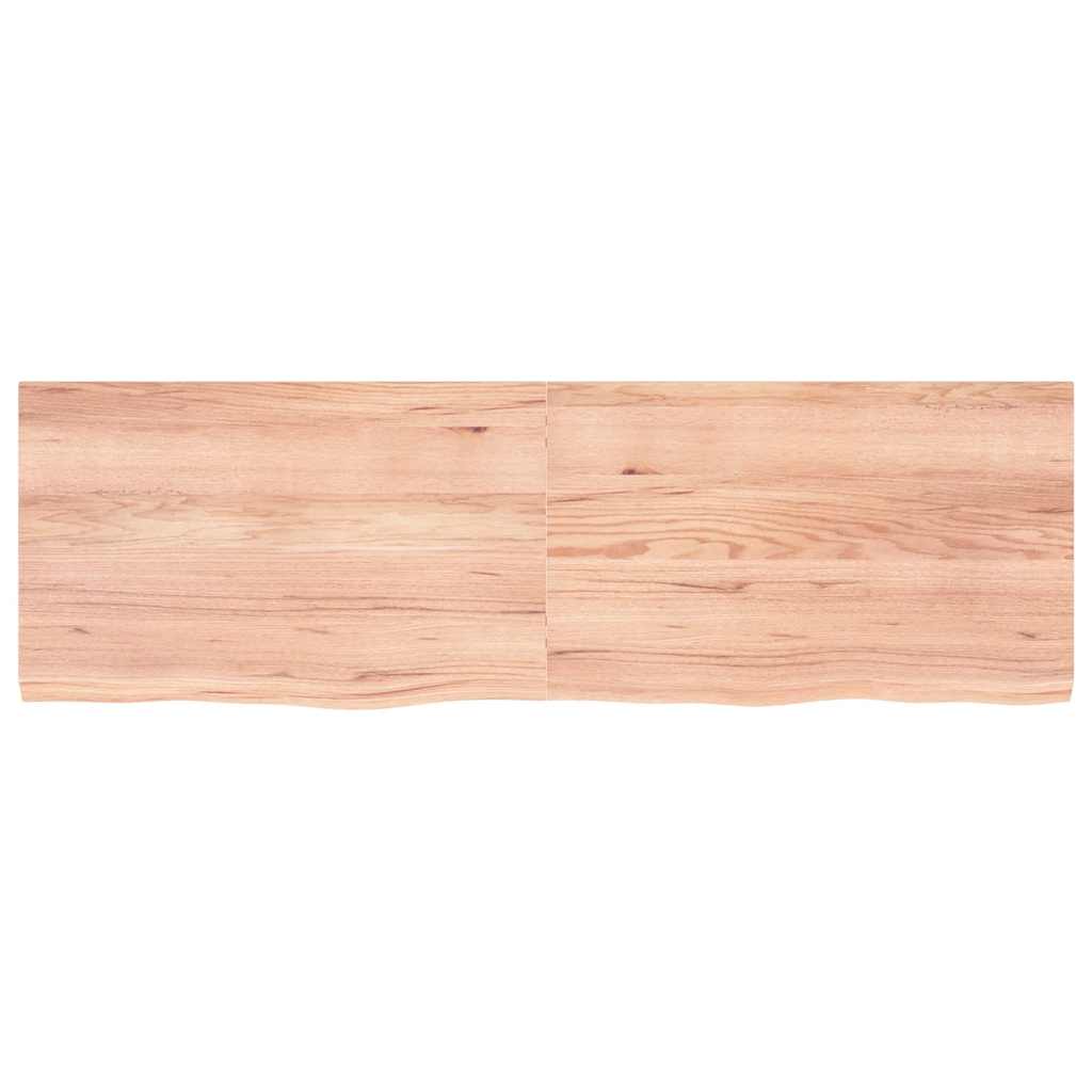Ripiano Muro Marrone 100X30X(2-6) Cm Massello Rovere Trattato Marrone Chiaro