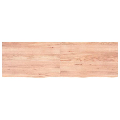 Ripiano Muro Marrone 100X30X(2-6) Cm Massello Rovere Trattato Marrone Chiaro