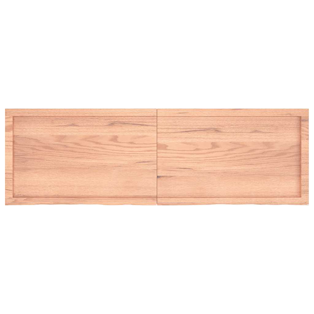 Ripiano Muro Marrone 100X30X(2-6) Cm Massello Rovere Trattato Marrone Chiaro