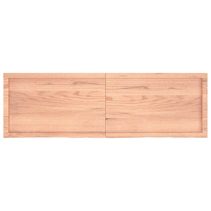 Ripiano Muro Marrone 100X30X(2-6) Cm Massello Rovere Trattato Marrone Chiaro