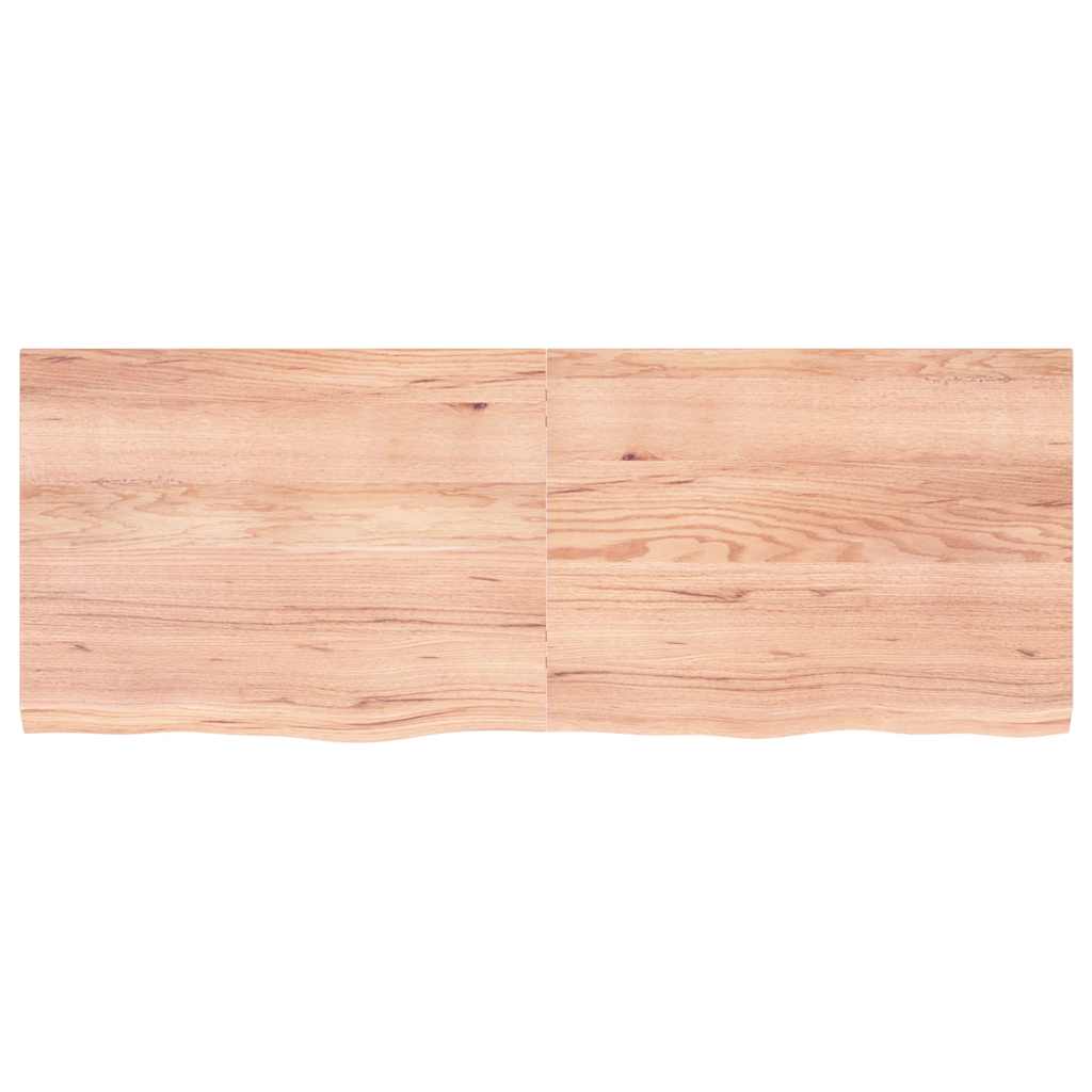 Ripiano Muro Marrone 100X30X(2-6) Cm Massello Rovere Trattato Marrone Chiaro