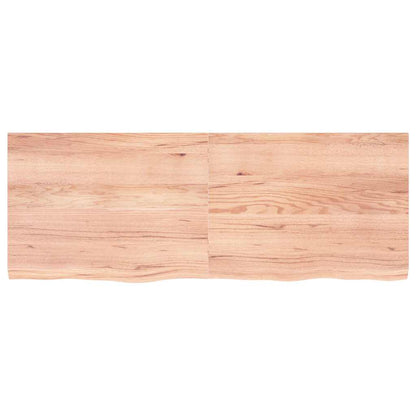 Ripiano Muro Marrone 100X30X(2-6) Cm Massello Rovere Trattato Marrone Chiaro
