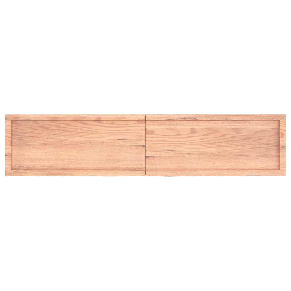 Ripiano Muro Marrone 100X30X(2-6) Cm Massello Rovere Trattato Marrone Chiaro
