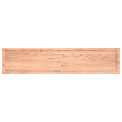 Ripiano Muro Marrone 100X30X(2-6) Cm Massello Rovere Trattato Marrone Chiaro