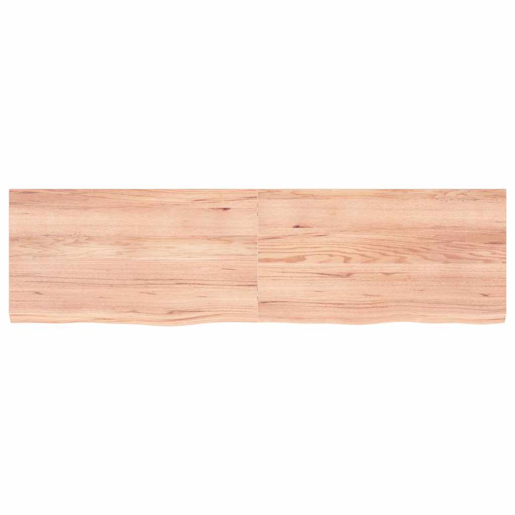 Ripiano Muro Marrone 100X30X(2-6) Cm Massello Rovere Trattato Marrone Chiaro