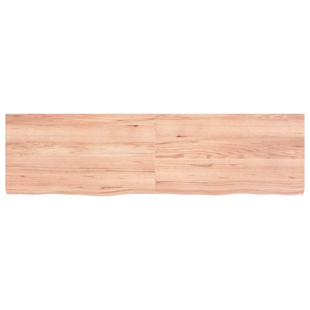 Ripiano Muro Marrone 100X30X(2-6) Cm Massello Rovere Trattato Marrone Chiaro