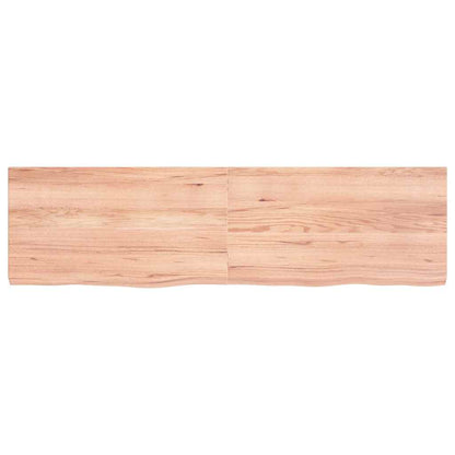 Ripiano Muro Marrone 100X30X(2-6) Cm Massello Rovere Trattato Marrone Chiaro