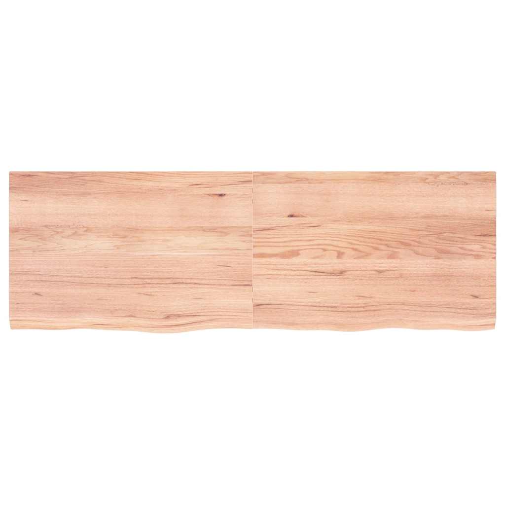 Ripiano Muro Marrone 100X30X(2-6) Cm Massello Rovere Trattato Marrone Chiaro