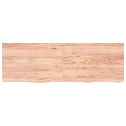 Ripiano Muro Marrone 100X30X(2-6) Cm Massello Rovere Trattato Marrone Chiaro