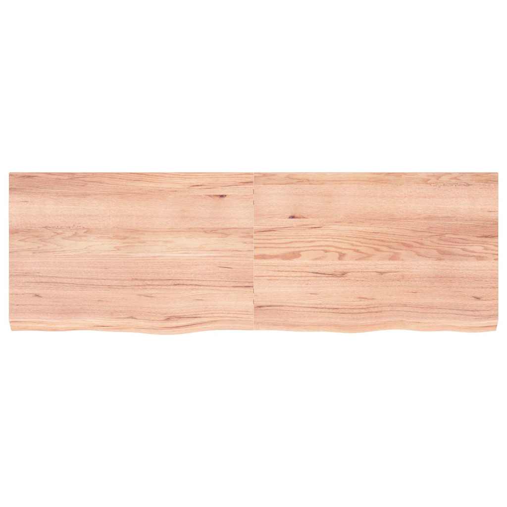 Ripiano Muro Marrone 100X30X(2-6) Cm Massello Rovere Trattato Marrone Chiaro