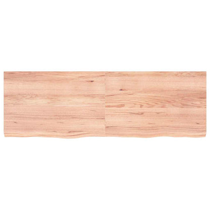 Ripiano Muro Marrone 100X30X(2-6) Cm Massello Rovere Trattato Marrone Chiaro