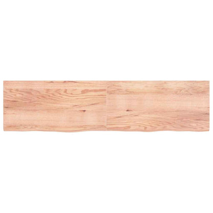 Ripiano Muro Marrone 100X30X(2-6) Cm Massello Rovere Trattato Marrone Chiaro