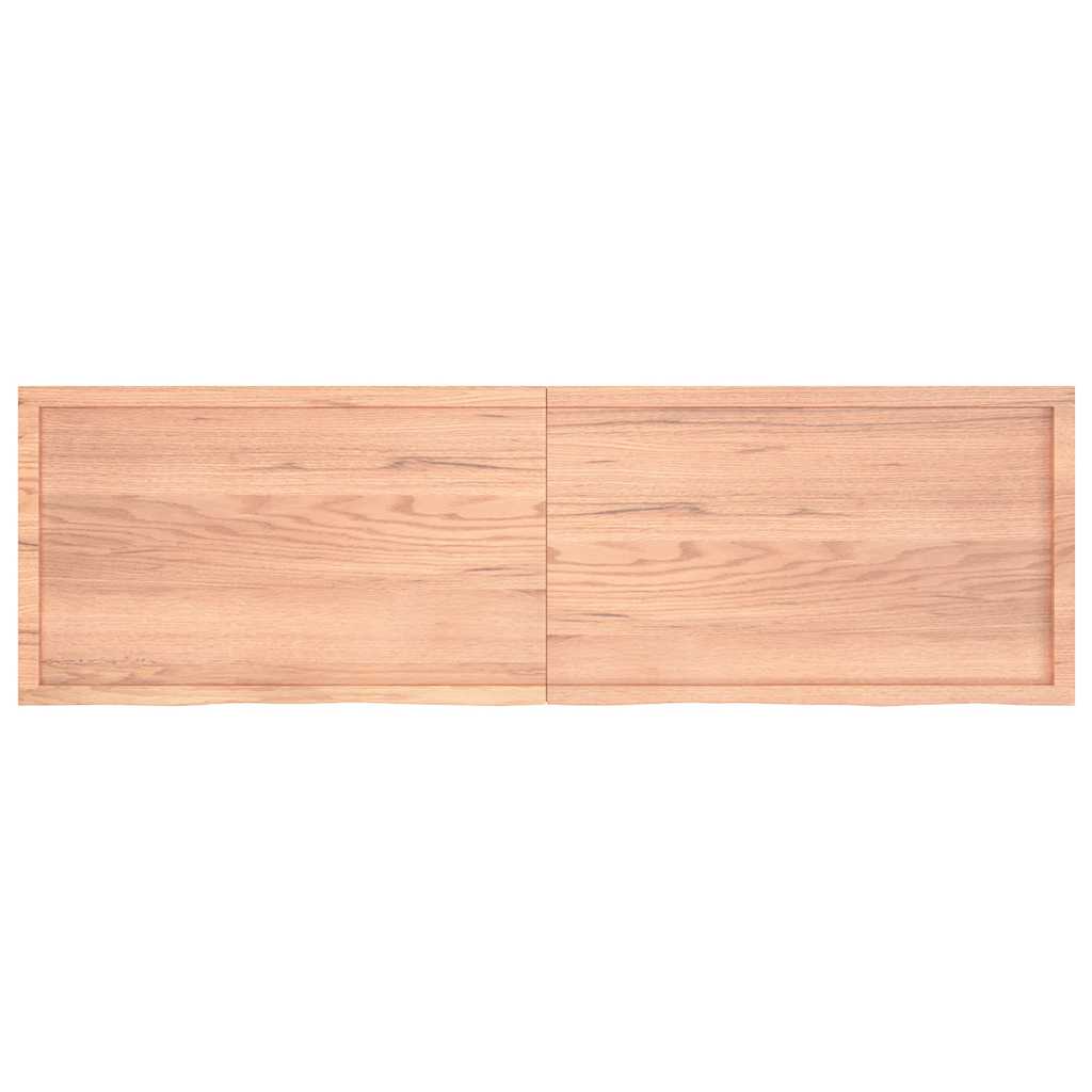 Ripiano Muro Marrone 100X30X(2-6) Cm Massello Rovere Trattato Marrone Chiaro