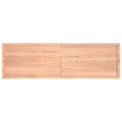 Ripiano Muro Marrone 100X30X(2-6) Cm Massello Rovere Trattato Marrone Chiaro