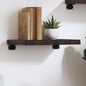 Ripiano 80X30X(2-6) Cm Massello Rovere Trattato Marrone Scuro