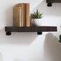 Ripiano 80X30X(2-6) Cm Massello Rovere Trattato Marrone Scuro