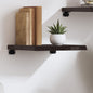 Ripiano 80X30X(2-6) Cm Massello Rovere Trattato Marrone Scuro