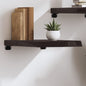 Ripiano 80X30X(2-6) Cm Massello Rovere Trattato Marrone Scuro